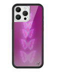Wildflower iPhone case 16 Pro Max Neon Butterfly Plum Pink Cute