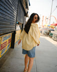 Nelle Atelier - The Chacha Petite Oversized Button Down Shirt - Butter -