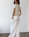 Callahan Knitwear - Nerissa Pointelle Tee - Creme -