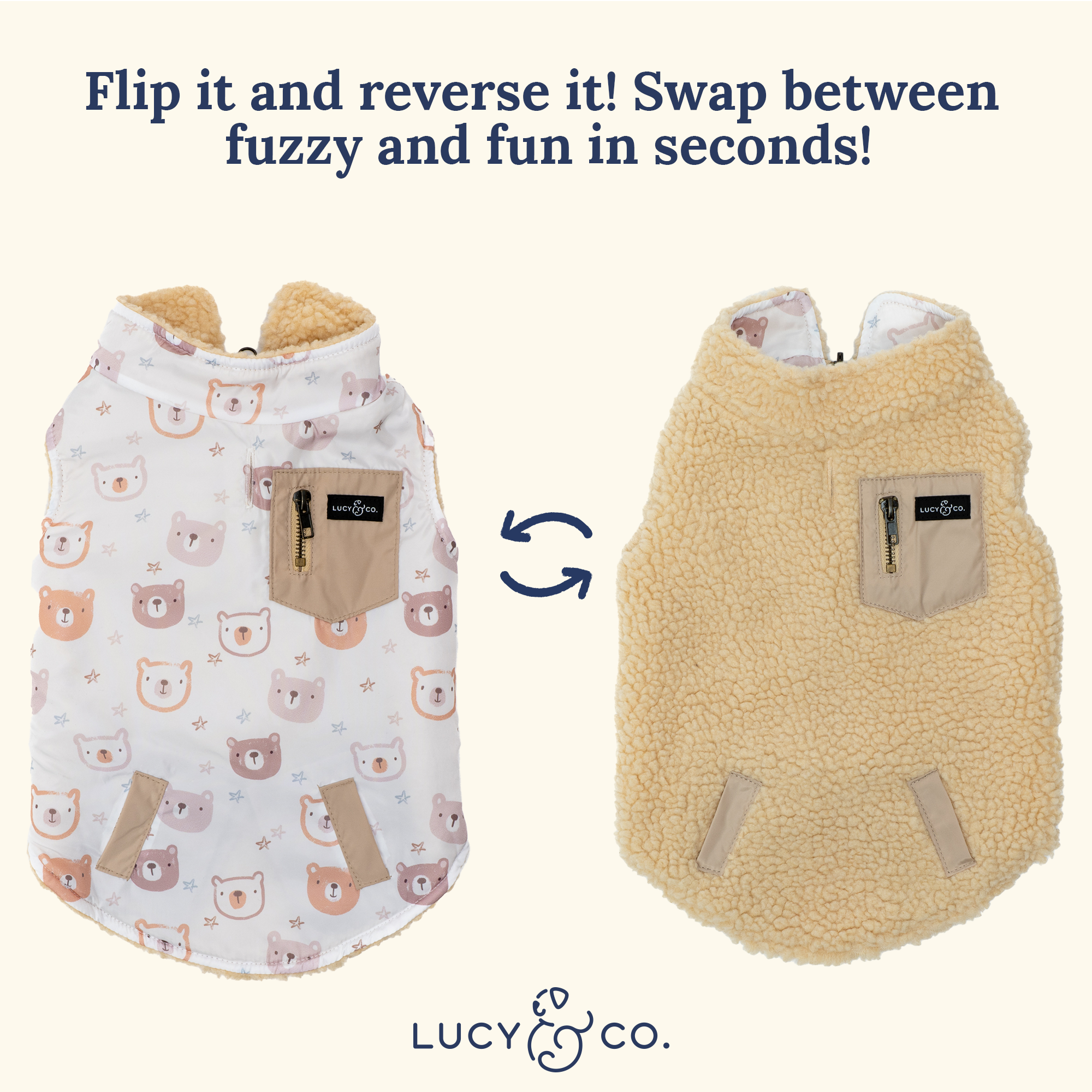 Reversible Teddy Vest - Unbearably Cute