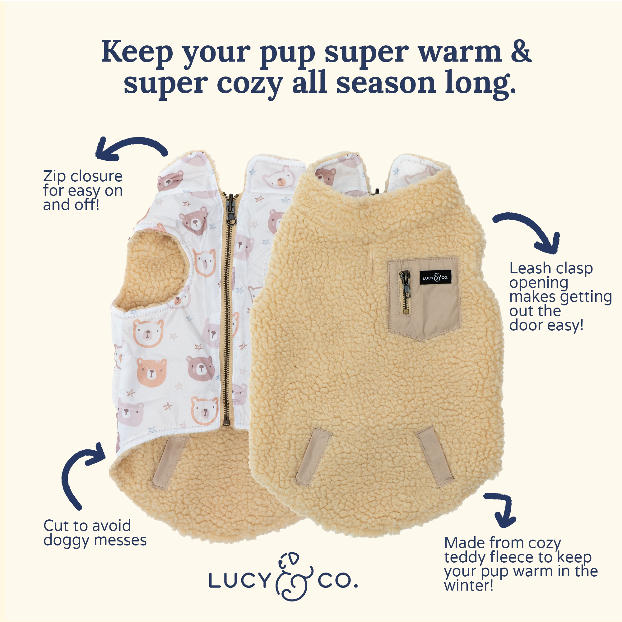Reversible Teddy Vest - Unbearably Cute