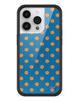Wildflower iPhone case 14 Pro Polka Dot | Blue and Orange Cute