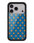 Wildflower iPhone case 17 Pro Polka Dot | Blue and Orange Cute