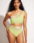 Nomads Swimwear - Bay Top II - Avocado/Birds of Paradise -