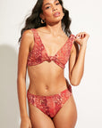 Nomads Swimwear - Playa Top II - Iguana/Merlot -