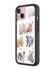 Wildflower iPhone case 15 Little Piggies Animal Pink Cute