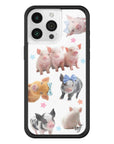 Wildflower iPhone case 15 Pro Max Little Piggies Animal Pink Cute