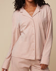 Harper Wilde - Perfect Pima Long Sleeve PJ Shirt - Bellini -