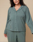 Harper Wilde - Perfect Pima Long Sleeve PJ Shirt - Rainforest -