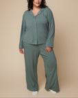 Harper Wilde - Perfect Pima Long Sleeve PJ Shirt - Rainforest -