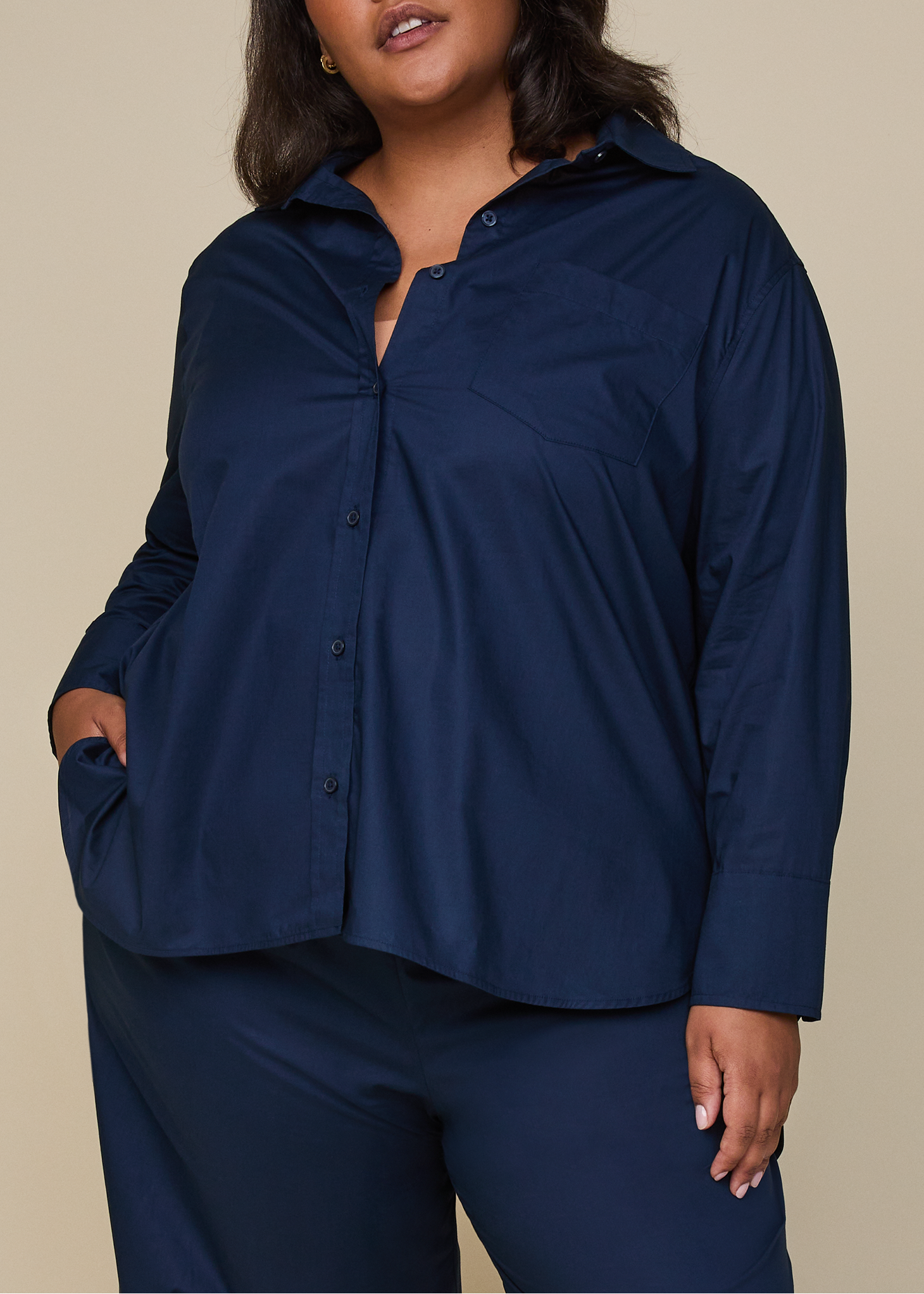 Classic Poplin Pajama Shirt - Midnight – offe market
