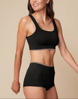 Harper Wilde - Lounge Rib Scoop Bralette - Black -