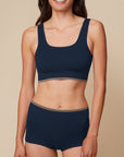 Harper Wilde - Lounge Rib Scoop Bralette - True Blue -