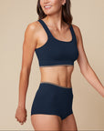Harper Wilde - Lounge Rib Scoop Bralette - True Blue -