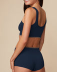 Harper Wilde - Lounge Rib Scoop Bralette - True Blue -