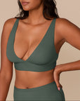 Harper Wilde - Bliss Plunge Adjustable Bralette - Fir -