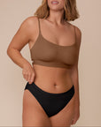 Harper Wilde - Bliss Scoop Adjustable Bralette - Brown -