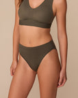 Harper Wilde - Cloud Cotton French Cut Brief - Olive -