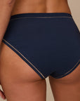 Harper Wilde - Cloud Cotton French Cut Brief - Midnight w/ Tan -