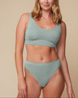 Harper Wilde - Cloud Cotton Scoop Bralette - Seaglass -