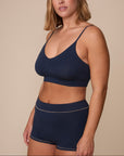 Harper Wilde - Cloud Cotton Triangle Bralette - Midnight -