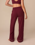 Harper Wilde - Perfect Pima Pant (Piping) - Bordeaux -