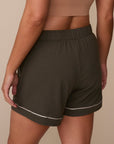 Perfect Pima Short (Piping) - Olive