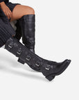 Intentionally Blank - Pile Up Knee High Biker Boot -