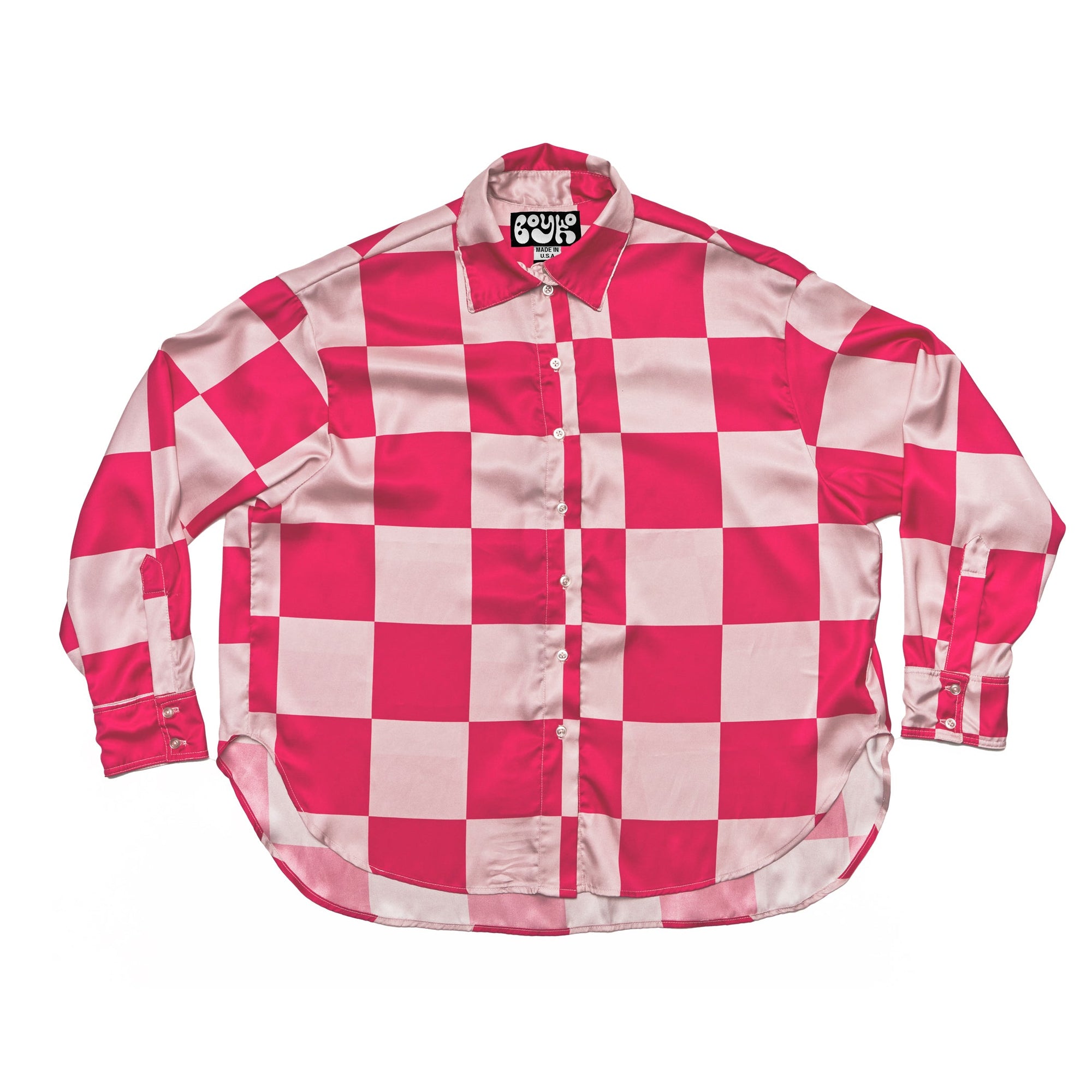Blake Blouse - Hot Pink Check