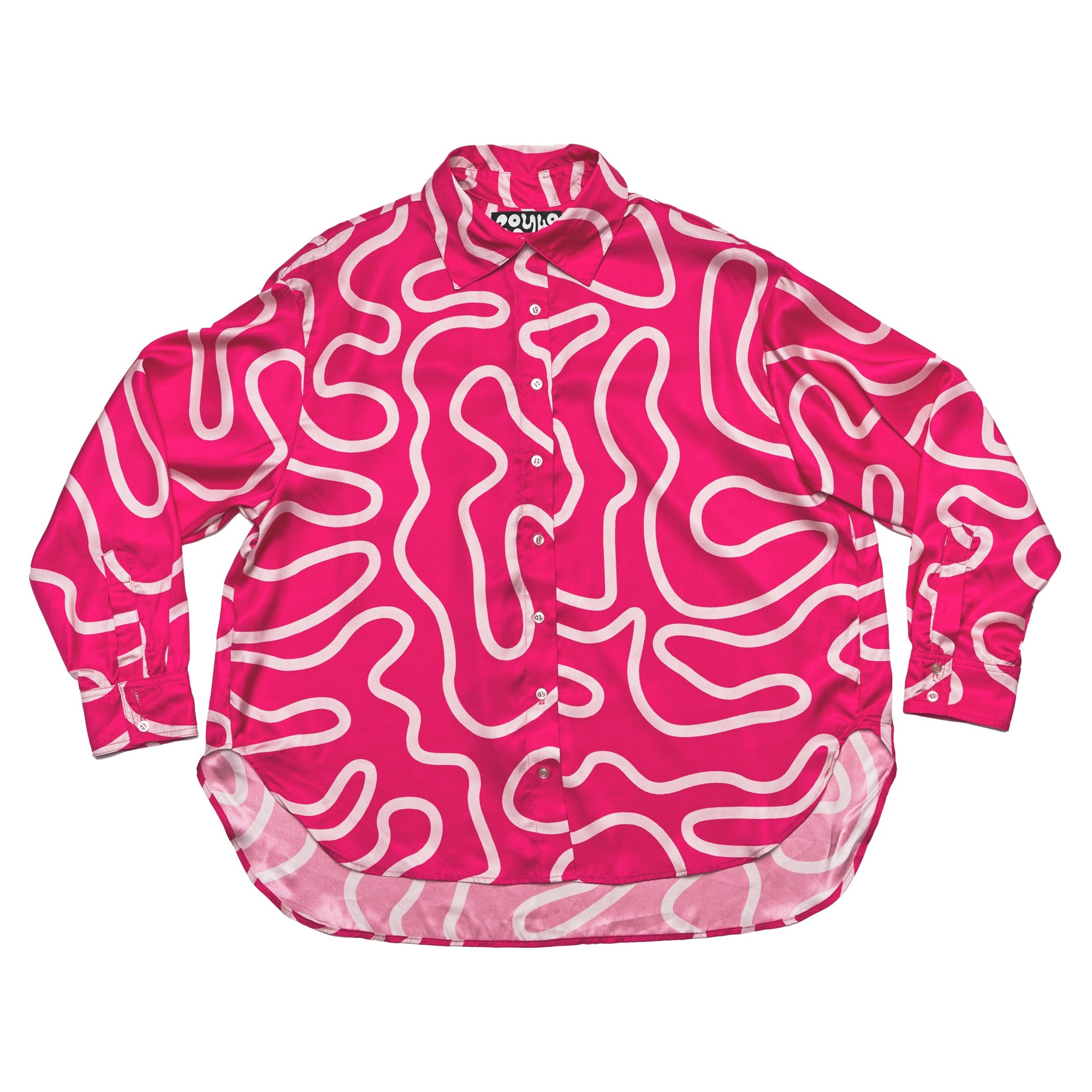 Blake Blouse - Hot Pink Squiggle