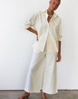 The Pinstripe Button Down - Butter