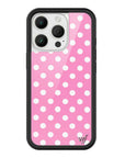 Wildflower iPhone case 16 Pro Pink Polka Dots Cute Classic