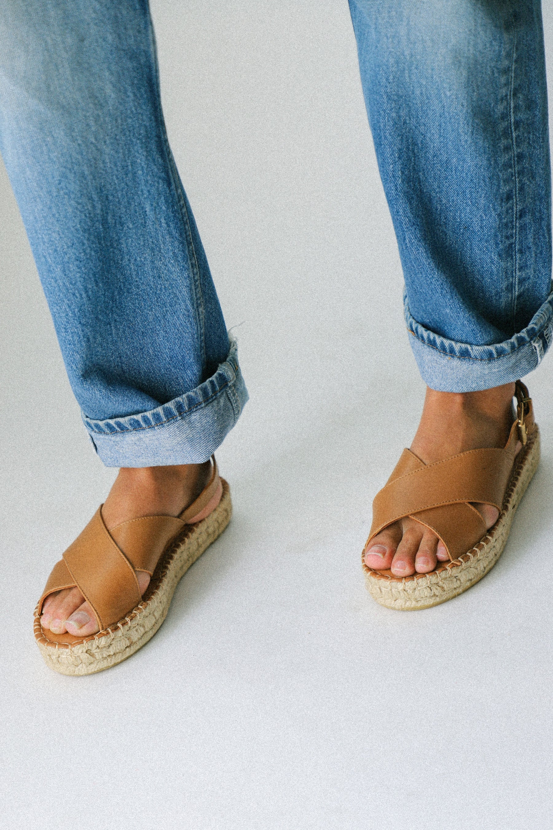 Camel Crossed Espadrille offe market