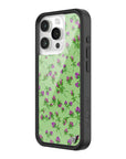 Wildflower iPhone case 15 Pro Purple Posie Rosie Cute Green