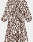 WRAY - Daria Dress - Chocolate Zebra Swirl -