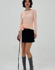 Find Me Now - Key Hole Skirt - Navy -