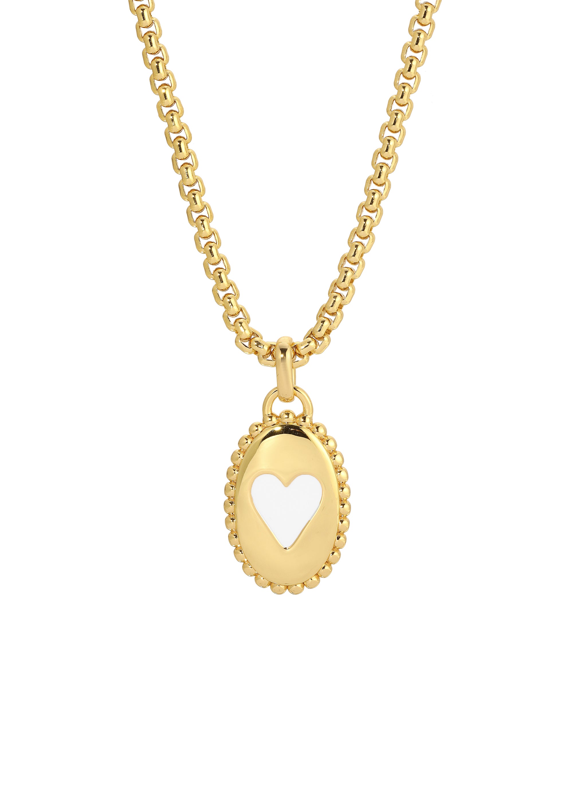 Leeada - Bea Goode Heart Neacklace - Gold/White -