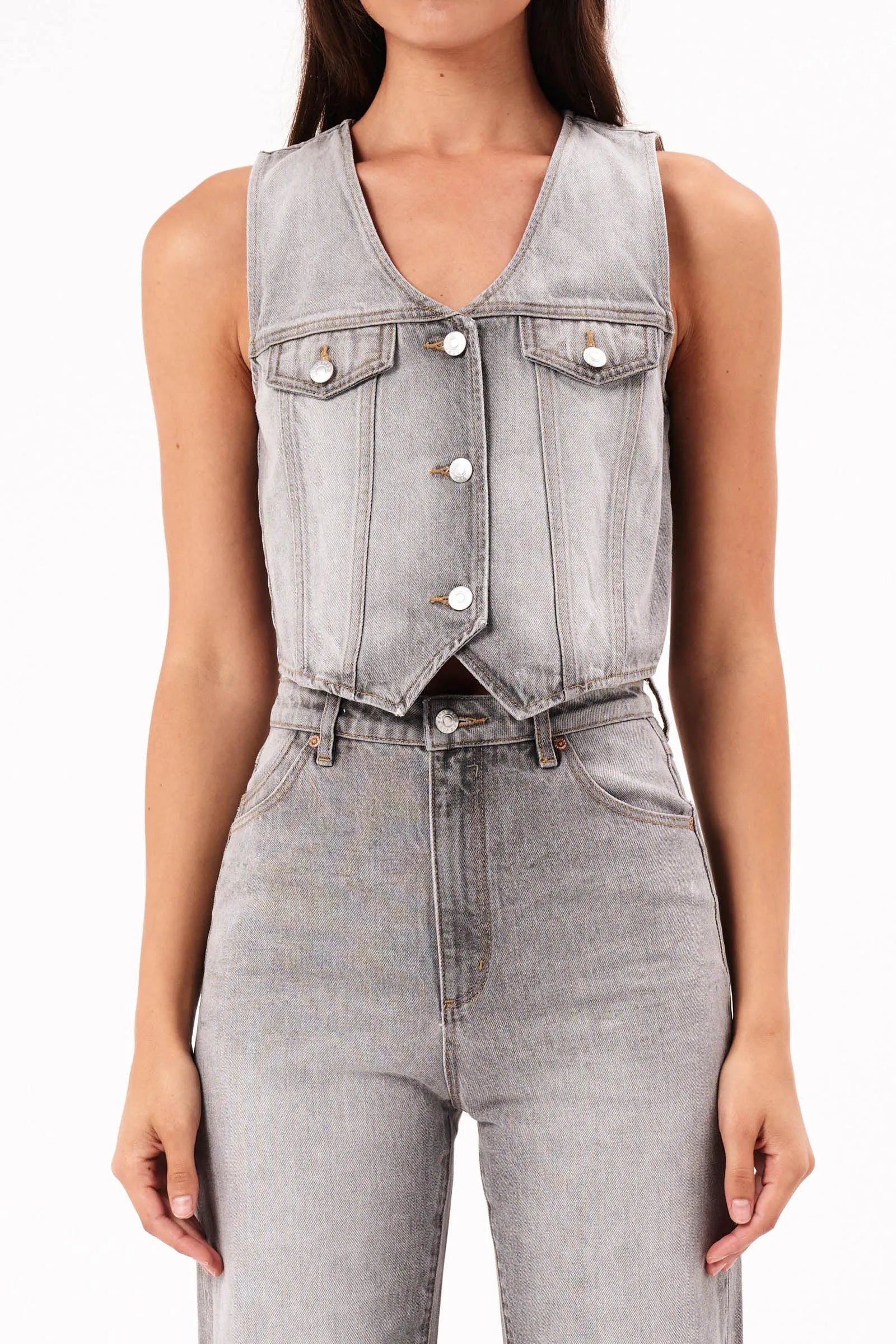 Morgan Vest Stone Grey - Stone Grey