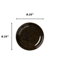 Crow Canyon Home - Rainbow Falls Coupe Salad Plate - Black -