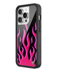 Wildflower iPhone case 14 Pro Flames Black Red Cute
