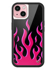 Wildflower iPhone case 15 Flames Black Red Cute