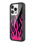 Wildflower iPhone case 15 Pro Flames Black Red Cute