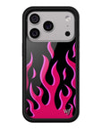 Wildflower iPhone case 17 Pro Flames Black Red Cute