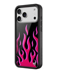 Wildflower iPhone case 17 Pro Max Flames Black Red Cute