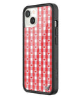 Wildflower - Gingham Hearts - Red iPhone Case -