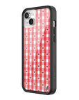 Wildflower - Gingham Hearts - Red iPhone Case -