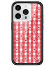 Wildflower - Gingham Hearts - Red iPhone Case - iPhone 15 Pro