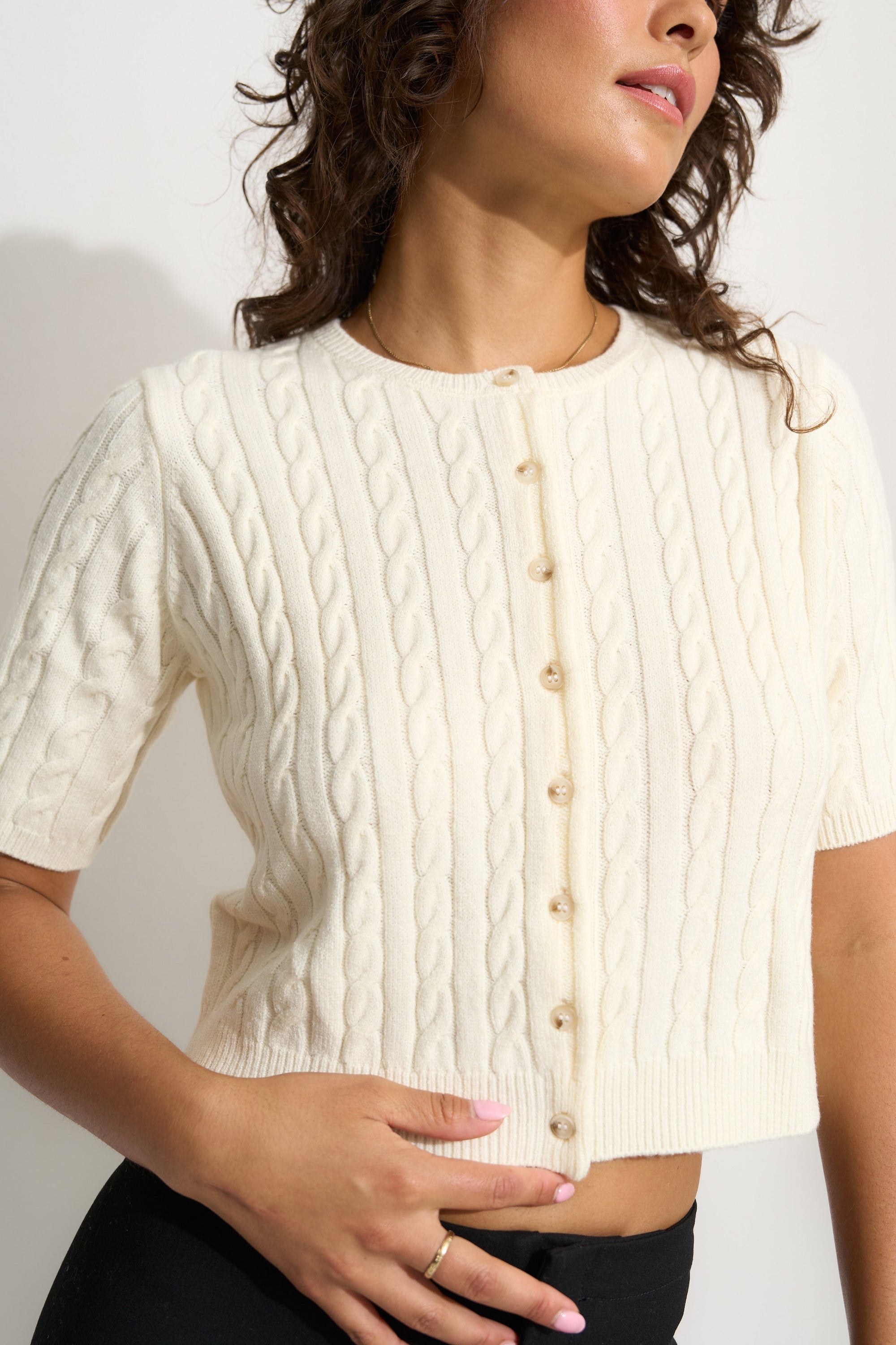 Rose Cardigan - Swan