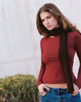 Rat Boi - Cowl Back Long Sleeve - Bordeaux -