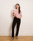 Marianne Oversized Breton Tee - Red Stripe